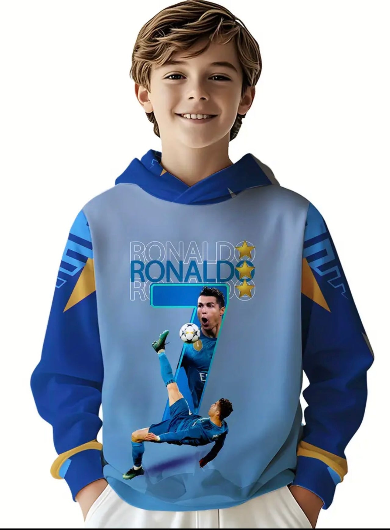RONALDO KIDS 3D PRINT HOODIE