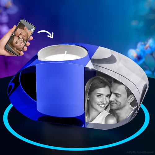 Personalized 3D Crystal Candle Holders
