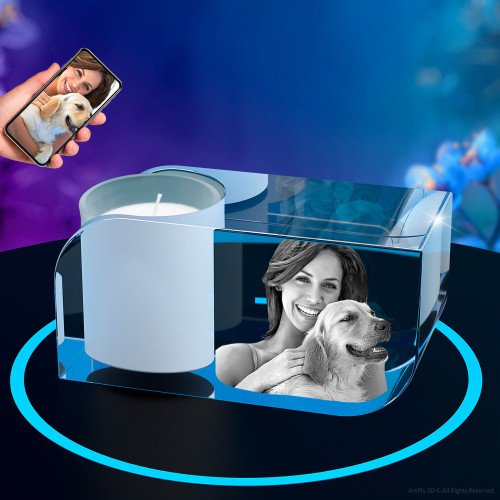 Personalized 3D Crystal Candle Holders