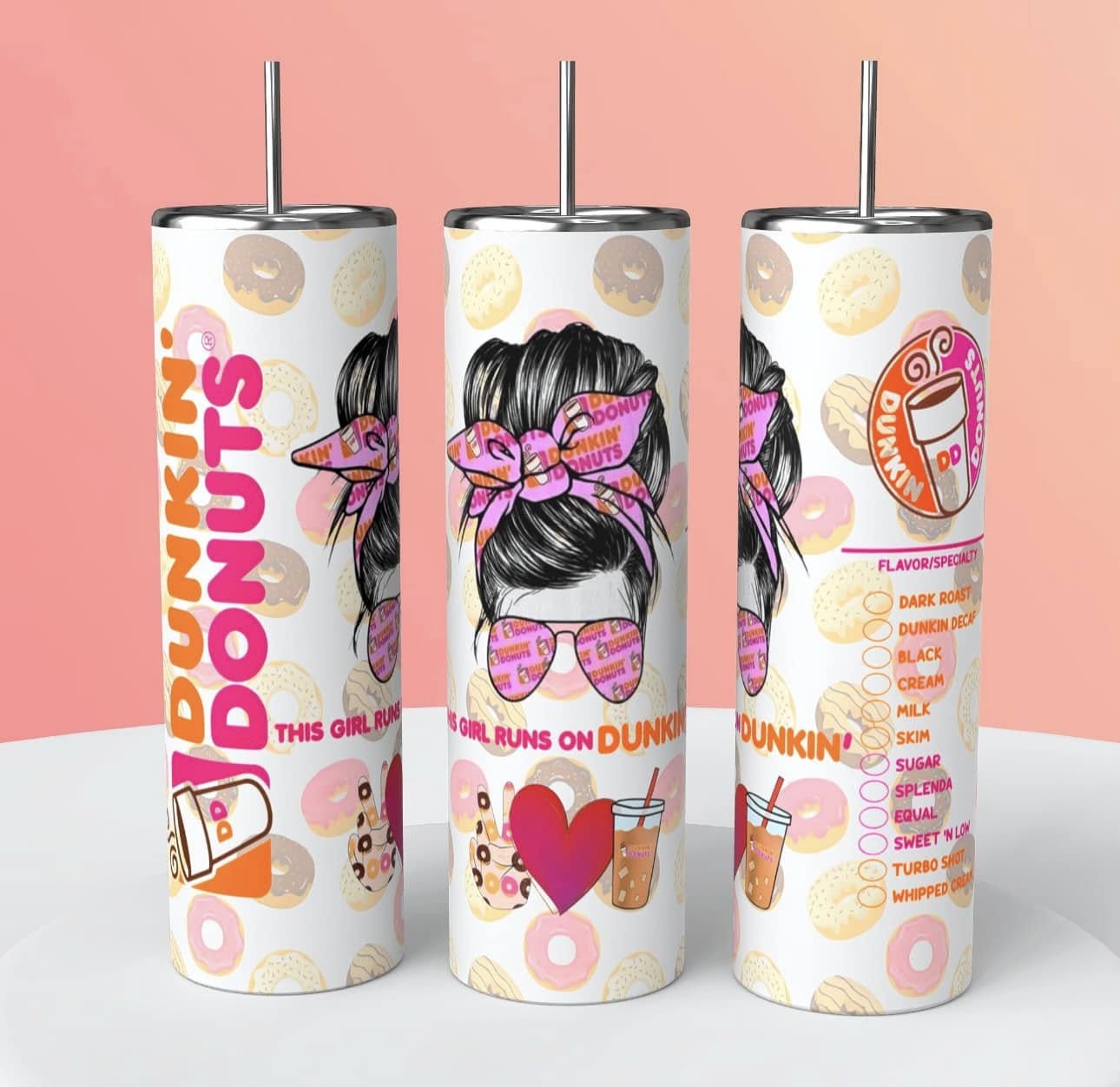 DUNKIN DONUTS TUMBLER GIRL
