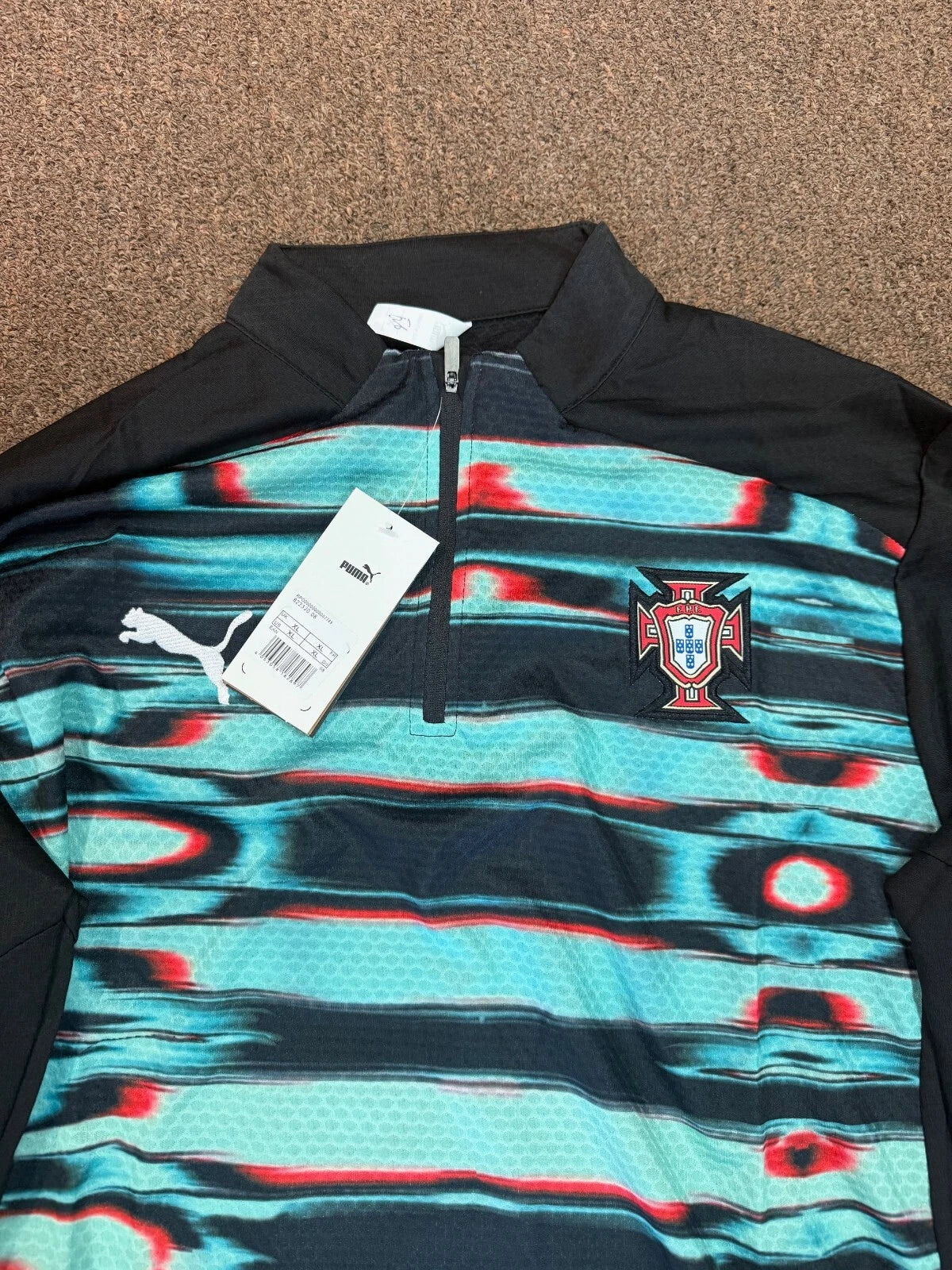 Puma Portugal 2025 Quarter Zip Training Top - Black