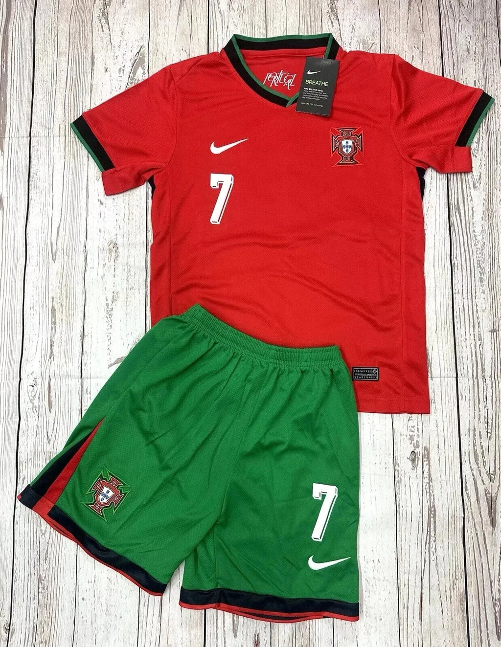 Nike Cristiano Ronaldo #7 Portugal Home Jersey Kids