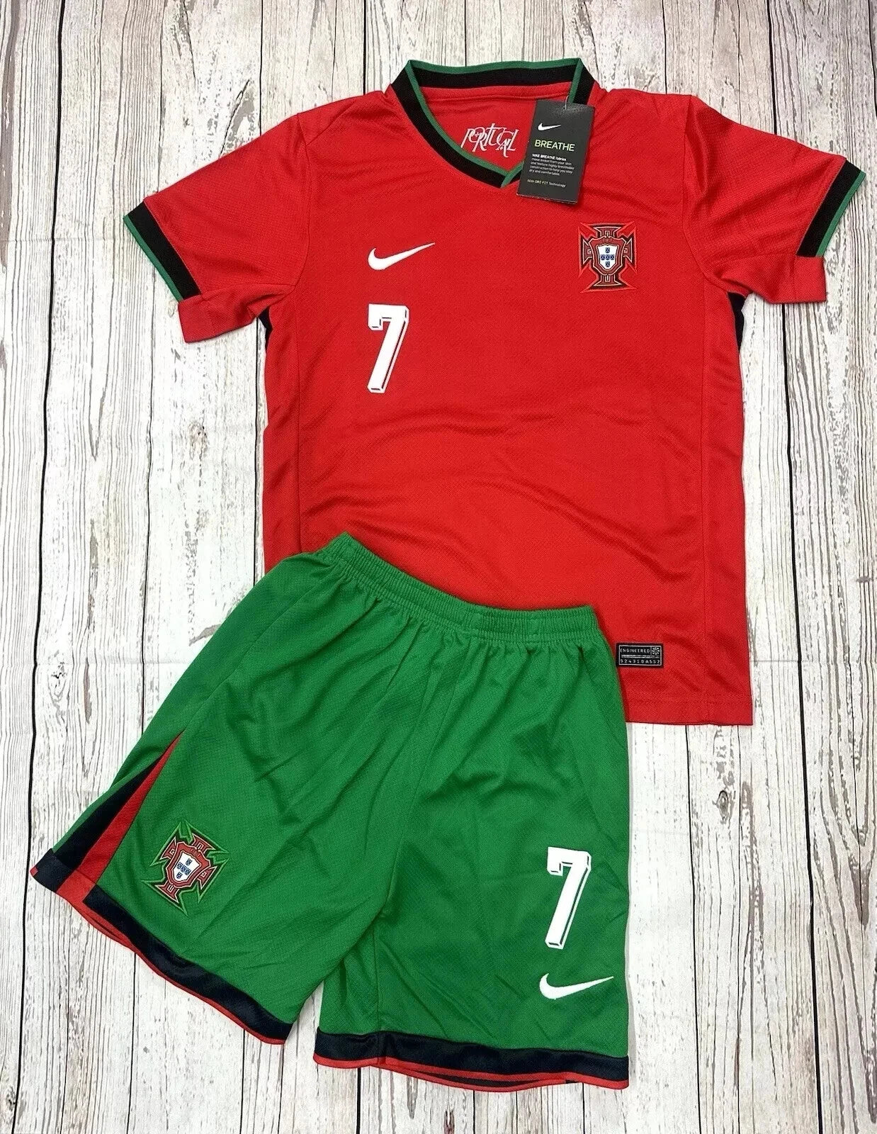 Nike Cristiano Ronaldo #7 Portugal Home Jersey Kids